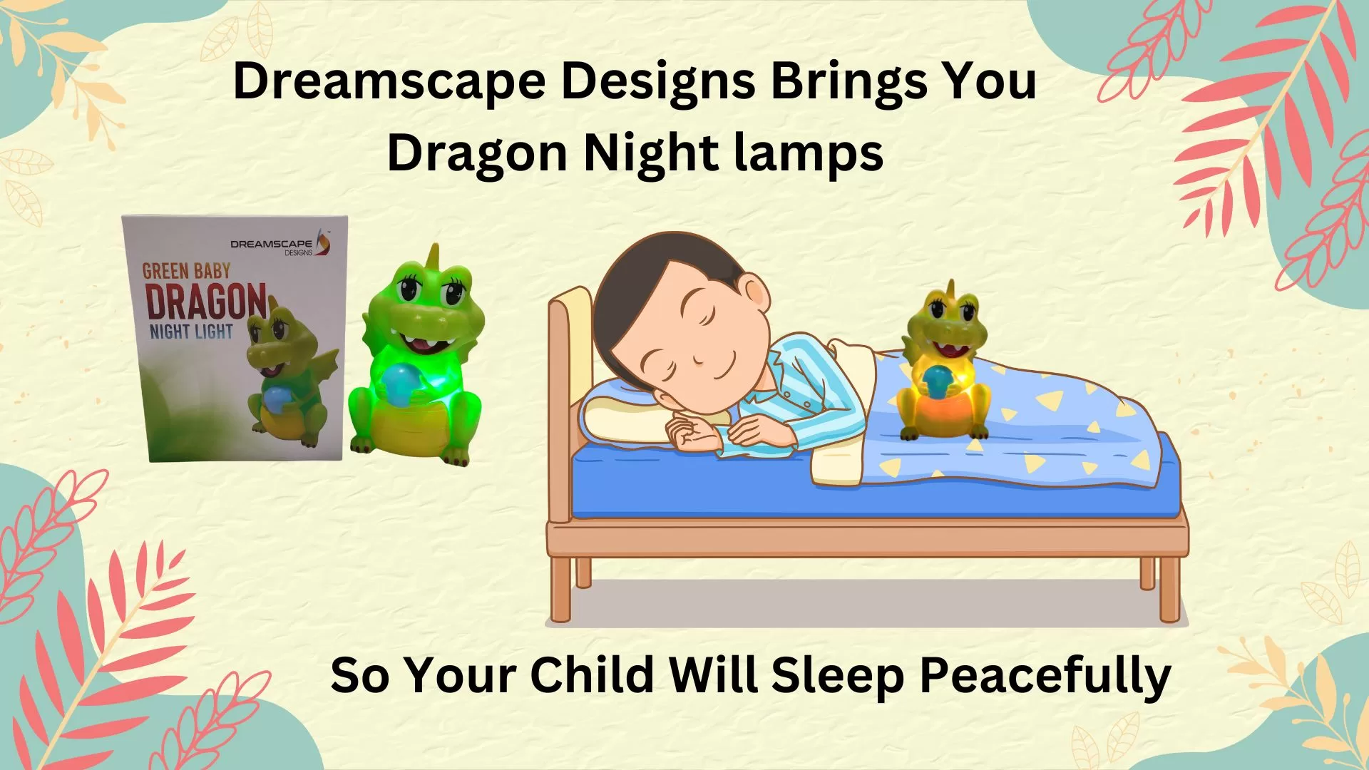 Green Baby Dragon Night Light